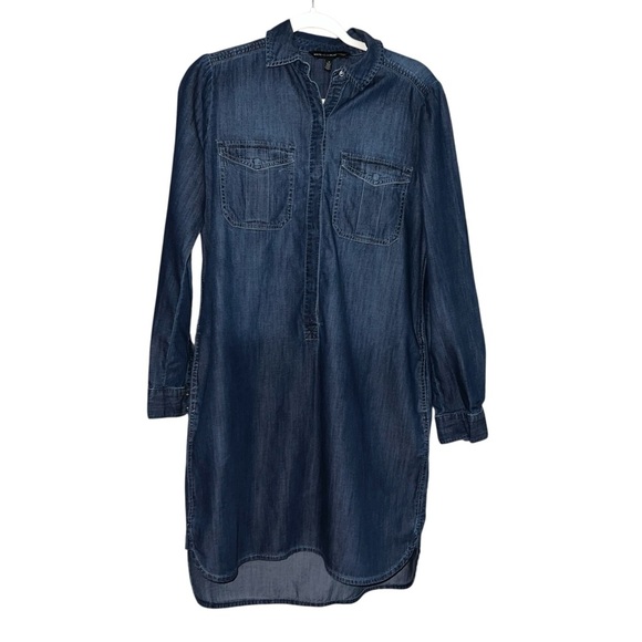 White House Black Market Chambray Dress size 8 - Picture 2 of 9